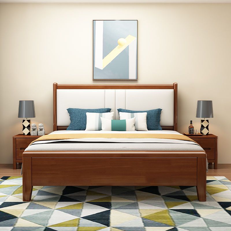 中式家具 中式实木床 现代简约软包床