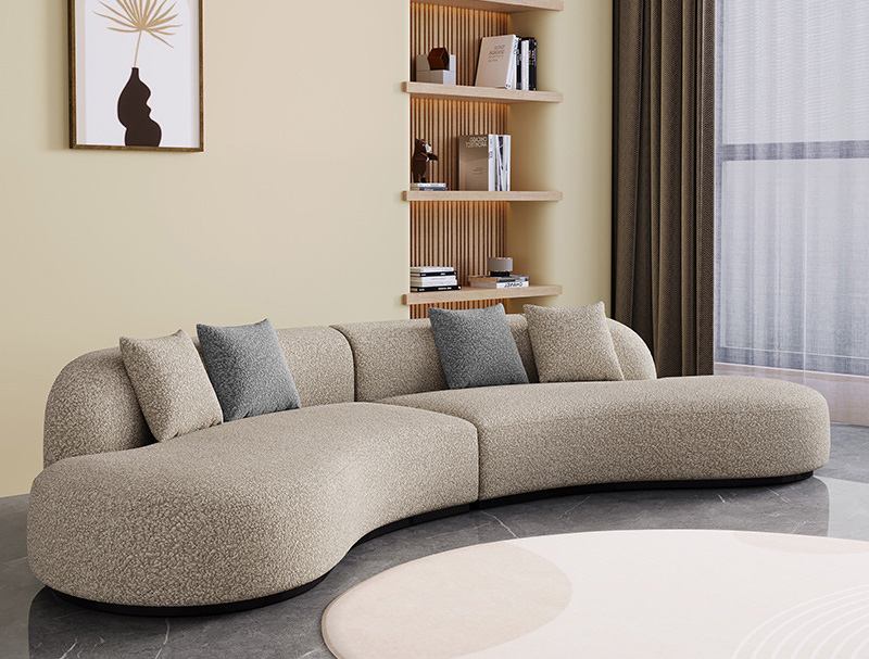 意式极简 现代简约奶油风羊羔绒沙发 意式极简 现代简约奶油风羊羔绒沙发